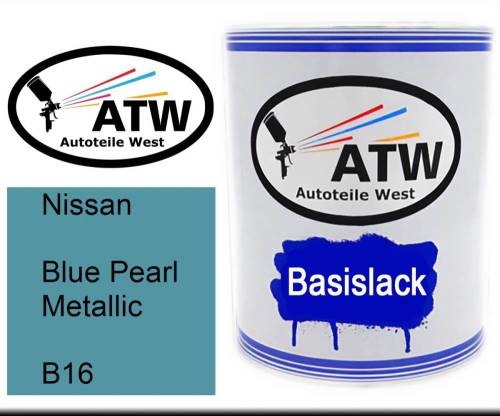 Nissan, Blue Pearl Metallic, B16: 1L Lackdose, von ATW Autoteile West.